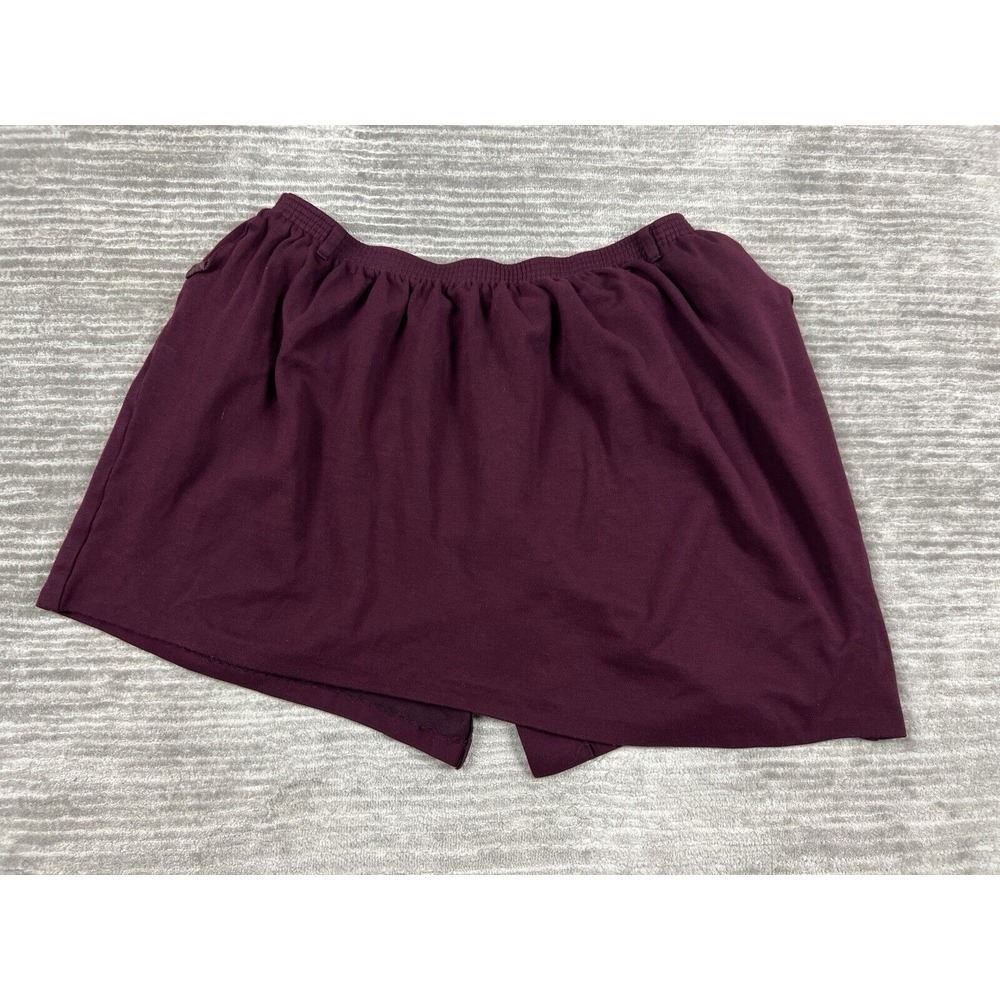 Alfred Dunner Skirt Womens 24W Red Short A-Line Asymmetric Pockets